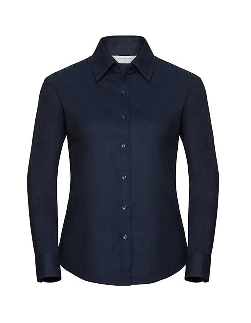 Ladies´ Long Sleeve Classic Oxford Shirt-Bright Navy