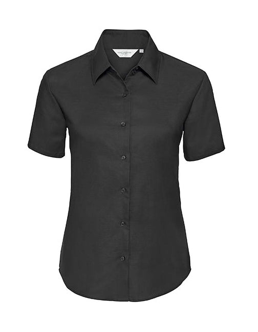 Ladies´ Short Sleeve Classic Oxford Shirt-Black