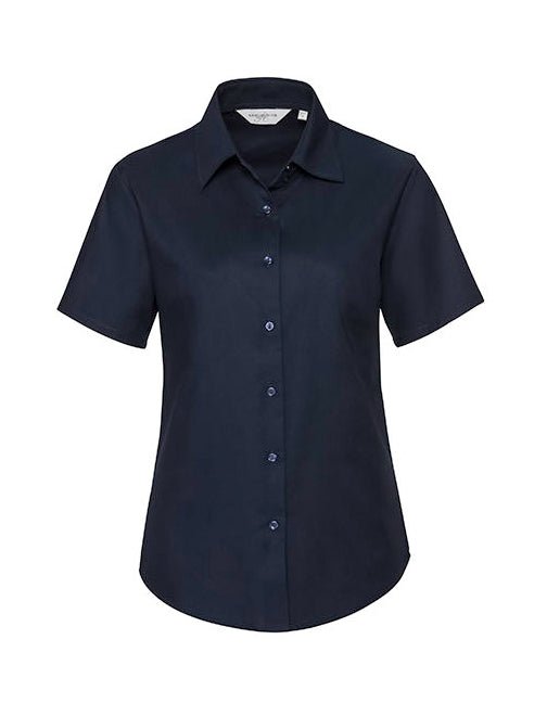 Ladies´ Short Sleeve Classic Oxford Shirt-Bright Navy