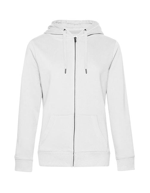 QUEEN Zipped Hood Jacket-White