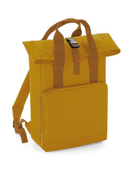Twin Handle Roll-Top Backpack-Mustard