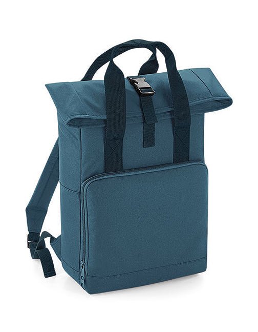 Twin Handle Roll-Top Backpack-Airforce Blue
